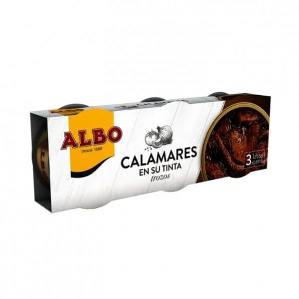 Calamares en su tinta Albo pack 3 unidades de 50 g. - 0.15 kg - Imagen del producto en Findit