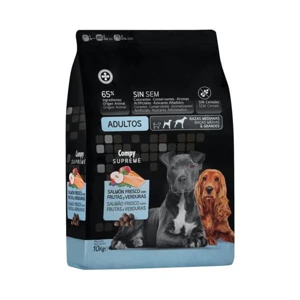 Comida perro adulto Supreme Compy salmón fresco con frutas y verduras - 1 ud - Imagen del producto en Findit