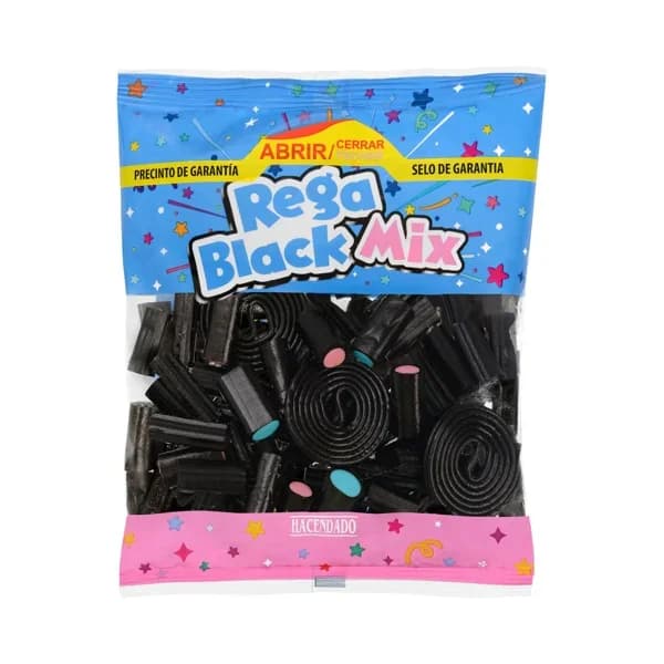 Golosinas Rega Black Mix Hacendado - 0.3 kg - Imagen del producto en Findit