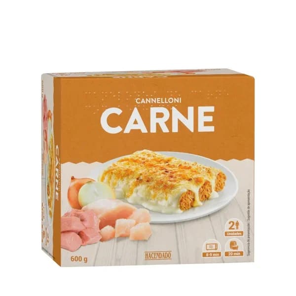 Canelones de carne Hacendado ultracongelados - 0.6 kg - Imagen del producto en Findit