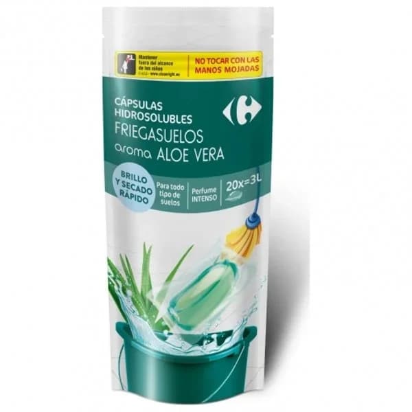 Fregasuelos concentrado en cápsulas perfume aloe vera Carrefour 20 ud. - 1 ud - Imagen del producto en Findit