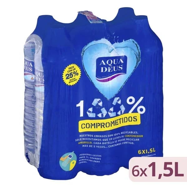 Agua mineral grande Aquadeus - 1 ud - Imagen del producto en Findit