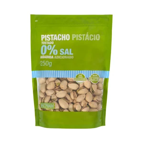 Pistacho tostado Hacendado 0% sal añadida - 0.25 kg - Imagen del producto en Findit