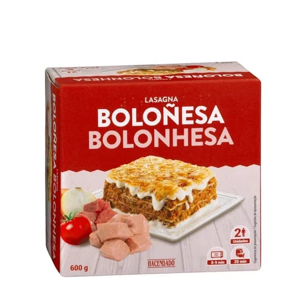 Lasaña a la boloñesa Hacendado ultracongelada - 0.6 kg - Imagen del producto en Findit