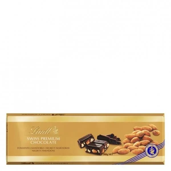 Chocolate negro-almendras LINDT Oro, tableta 300 g - 0.3 kg - Imagen del producto en Findit