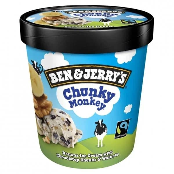 Helado Chunky Monkey BEN&JERRY`S, tarrina 490 g - 0.49 kg - Imagen del producto en Findit