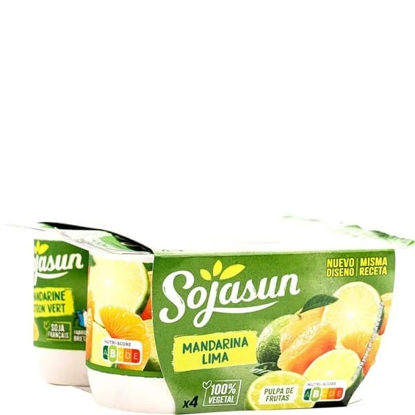 Postre de soja de lima-mandarina SOJASUN, pack 4x100 g - 0.4 kg - Imagen del producto en Findit