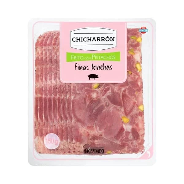 Chicharrón frito con pistachos Hacendado finas lonchas - 1 ud - Imagen del producto en Findit
