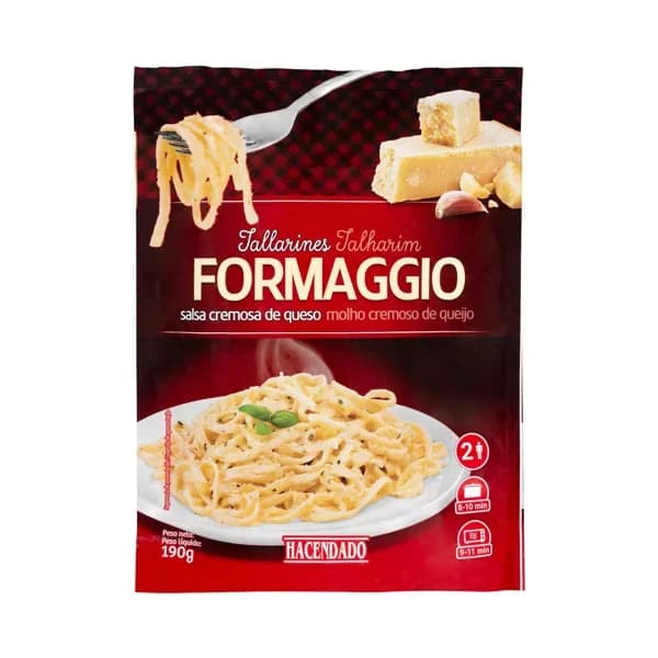 Tallarines Formaggio Hacendado salsa cremosa de queso - 0.19 kg - Imagen del producto en Findit