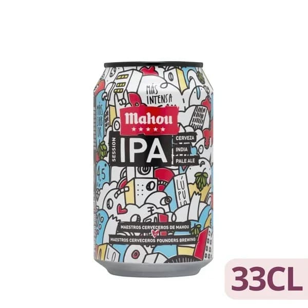 Cerveza Ipa MAHOU 5 Estrellas, lata 33 cl - 0.33 l - Imagen del producto en Findit