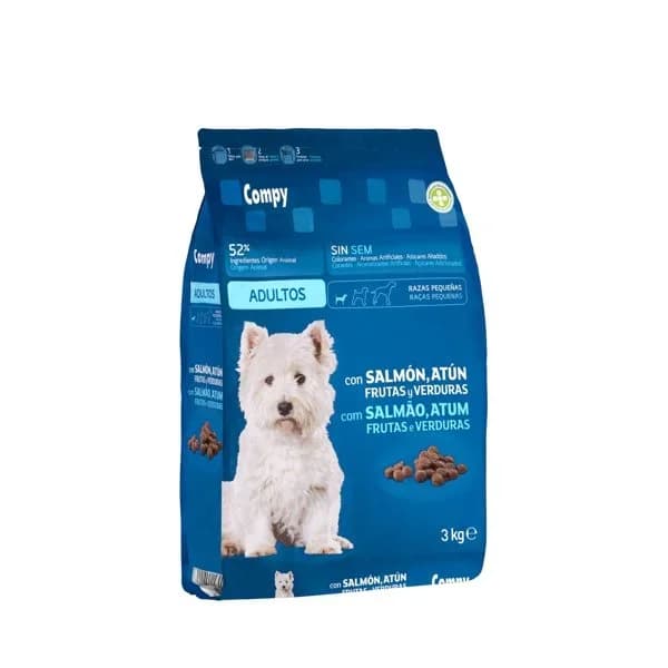 Comida perro adulto Compy con salmón  atún  frutas y verduras - 1 ud - Imagen del producto en Findit