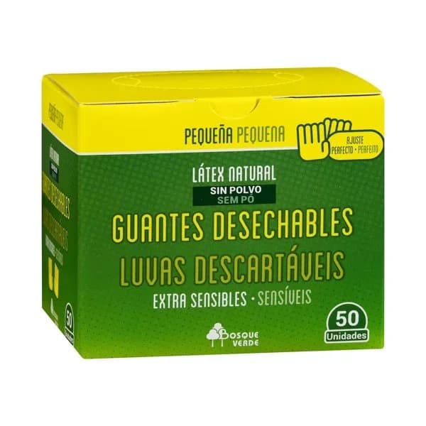 Guantes de látex Bosque Verde talla pequeña - 1 ud - Imagen del producto en Findit