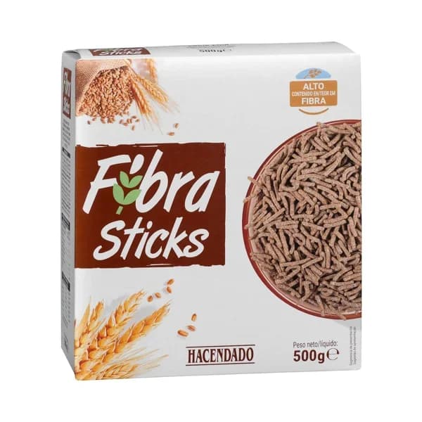 Cereales con salvado de trigo Fibra Sticks Hacendado - 0.5 kg - Imagen del producto en Findit