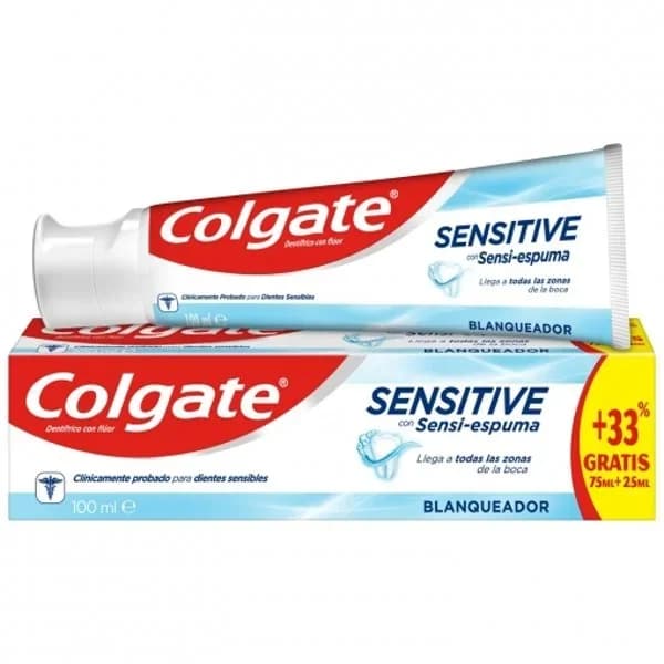 Dentífrico blanqueador COLGATE SENSITIVE, tubo 100 ml - 0.1 l - Imagen del producto en Findit