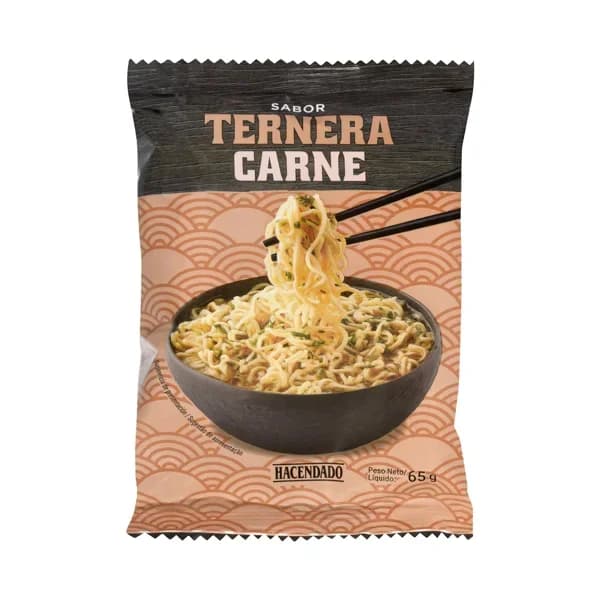 Fideos orientales sabor ternera asada Hacendado - 0.07 kg - Imagen del producto en Findit