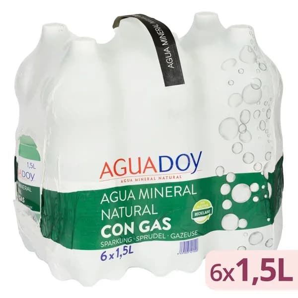 Agua mineral con gas grande Aguadoy - 9 l - Imagen del producto en Findit