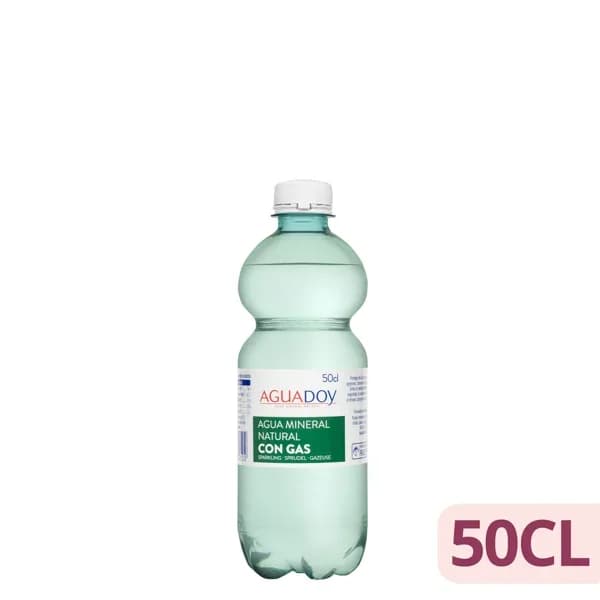 Agua mineral con gas pequeña Aguadoy - 0.5 l - Imagen del producto en Findit
