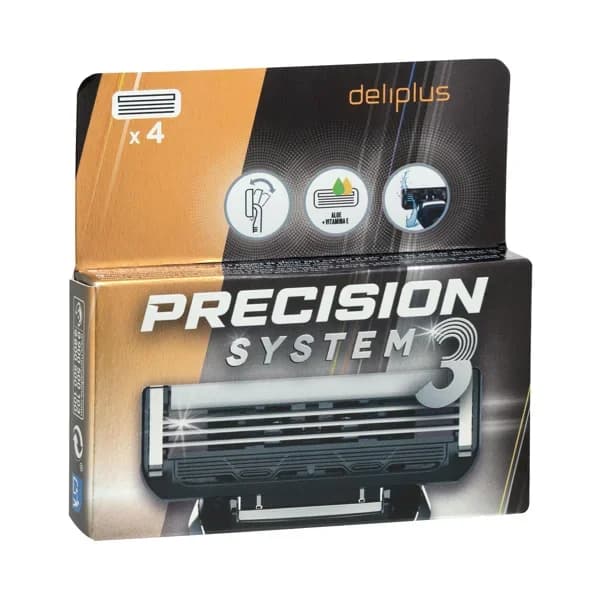 Recambios maquinilla de afeitar Deliplus Precision System 3 hojas - 4 ud - Imagen del producto en Findit