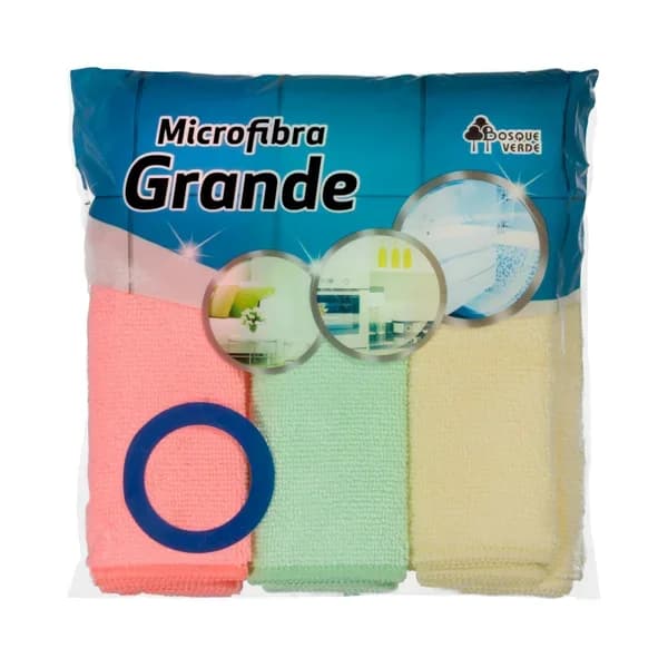 Bayeta grande Bosque Verde microfibra - 3 ud - Imagen del producto en Findit