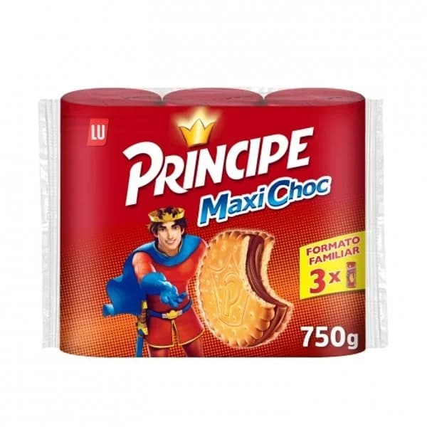Galleta PRÍNCIPE MAXICHOC, pack 3x250 g - 0.75 kg - Imagen del producto en Findit
