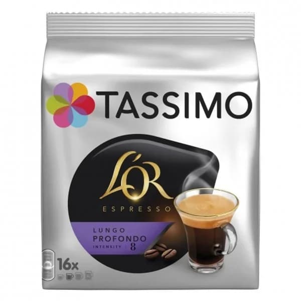 Café lungo profondo TASSIMO L'OR, paquete 16 uds - 0.13 kg - Imagen del producto en Findit