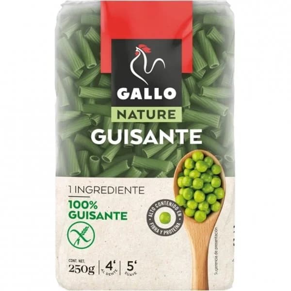 Pasta Plumas Nature Guisante Sin Gluten - 0.25 kg - Imagen del producto en Findit