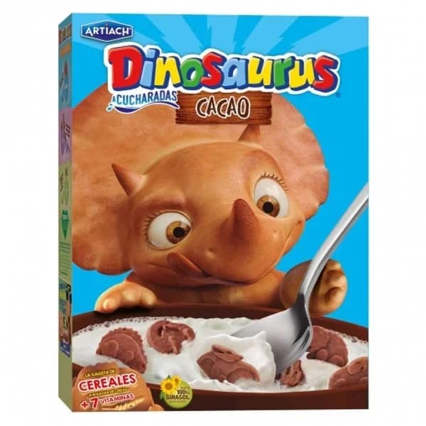 Galletas de cereales a cucharadas con cacao y vitaminas Dinosaurus Artiach 320 g. - 0.32 kg - Imagen del producto en Findit
