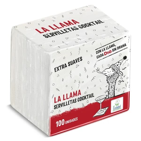 Servilletas cocktail 2 capas La Llama Dia bolsa 100 unidades - 99 ud - Imagen del producto en Findit