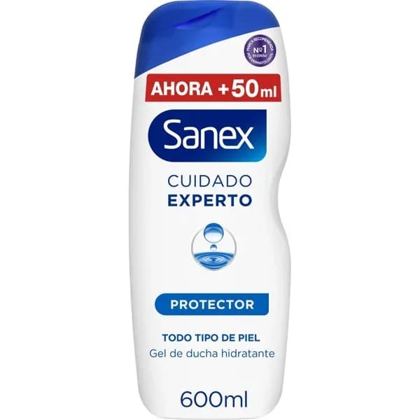 Gel de ducha cuidado SANEX, bote 600 ml - 0.6 l - Imagen del producto en Findit