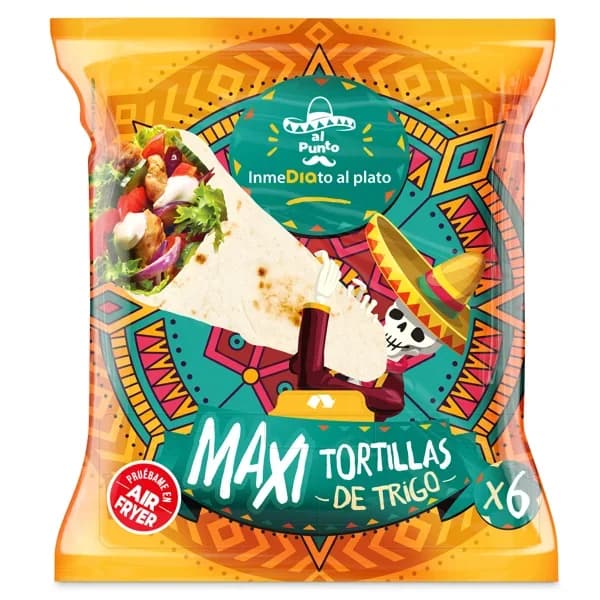 Tortillas de trigo maxi Al Punto Dia bolsa 360 g - 0.36 kg - Imagen del producto en Findit