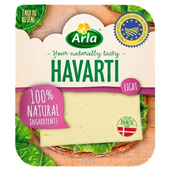Queso havarti light en lonchas 150 g - 0.15 kg - Imagen del producto en Findit