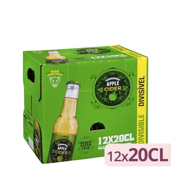 Bebida cider con gas Wild panther sabor a manzana - 1 ud - Imagen del producto en Findit