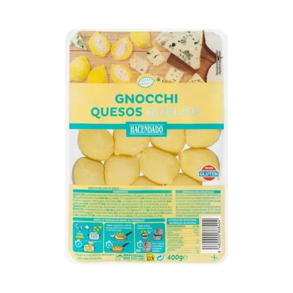 Pasta fresca gnocchi quesos Hacendado - 0.4 kg - Imagen del producto en Findit