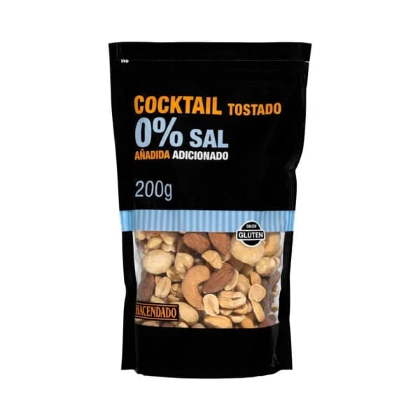 Cocktail tostado 0% sal añadida Hacendado - 0.2 kg - Imagen del producto en Findit