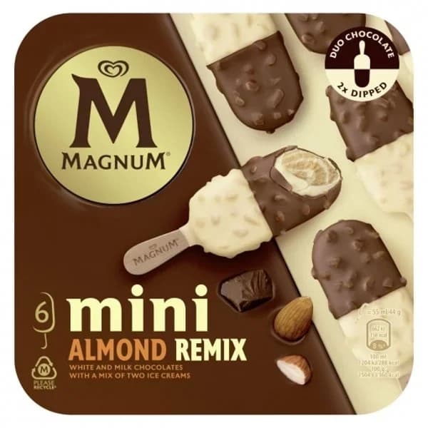 Mini bombón helado Almendrado Remix Magnum 6 ud. - 0.26 kg - Imagen del producto en Findit