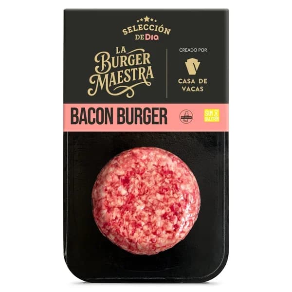 Burger de vacuno con bacon Selección de Dia blister 150 g - 0.15 kg - Imagen del producto en Findit