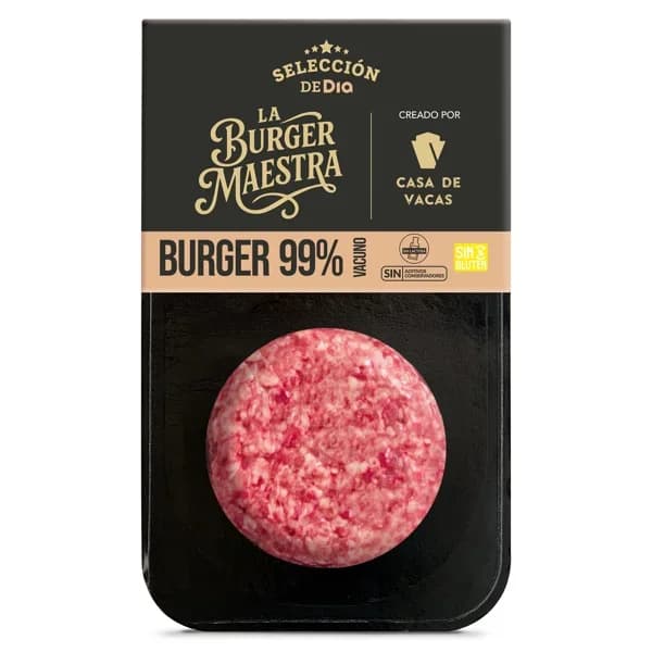 Burger de vacuno 99% carne Selección de Dia blister 150 g - 0.15 kg - Imagen del producto en Findit