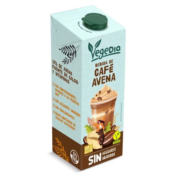 Bebida de avena con café Vegedia brik 1 l - 1 ud - Imagen del producto en Findit