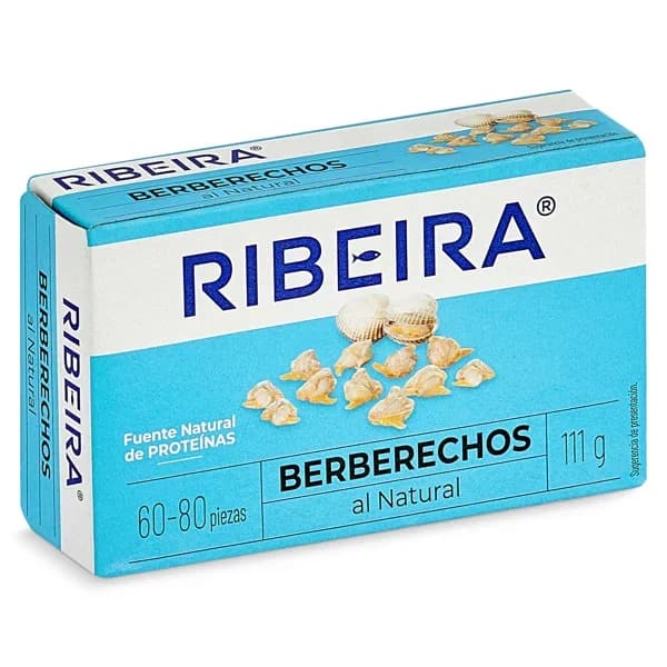 Berberechos al natural 60/80 piezas Ribeira lata 63 g - 0.06 kg - Imagen del producto en Findit