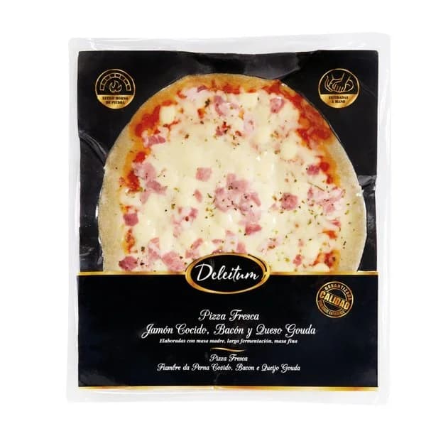 Pizza Jamón Cocido y Queso Fresco en crema Refrige - 0.45 kg - Imagen del producto en Findit