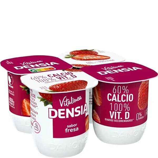 Postre 0% fresa Densia DANONE, pack 4x120 g - 0.48 kg - Imagen del producto en Findit