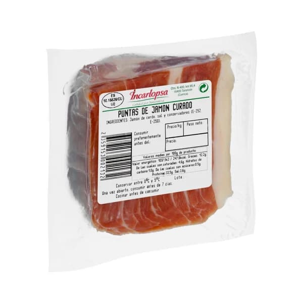 Puntas de jamón curado Incarlopsa - 0.25 kg - Imagen del producto en Findit