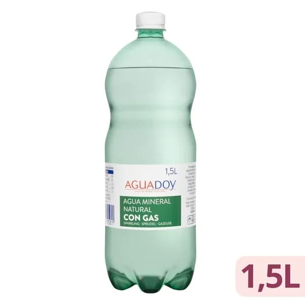 Agua mineral con gas grande Aguadoy - 1.5 l - Imagen del producto en Findit