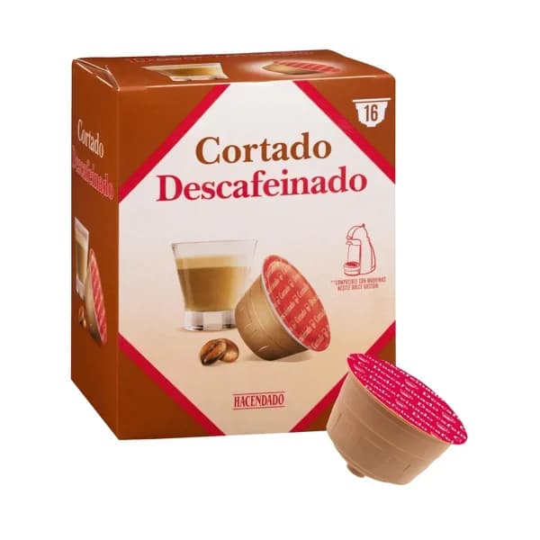 Cortado en cápsula descafeinado Hacendado - 15.95 ud - Imagen del producto en Findit