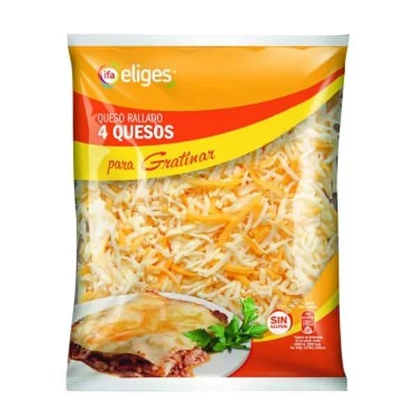 Queso 4 quesos rallado para gratinar 200 g - 0.2 kg - Imagen del producto en Findit