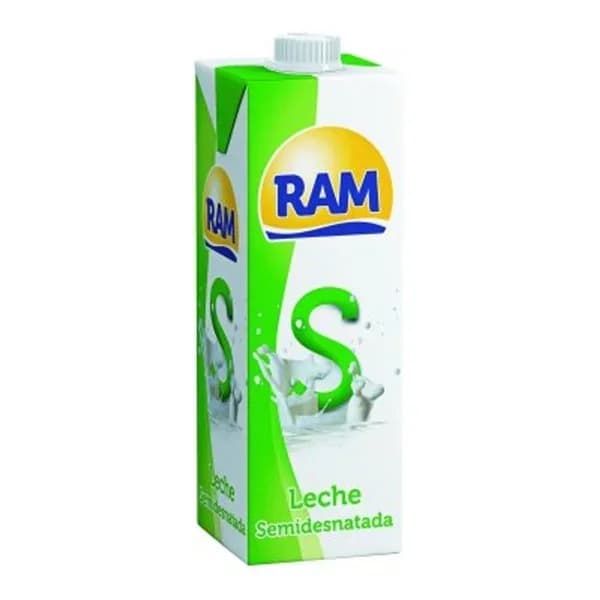 Leche semidesnatada RAM, brik 1 litro - 1 l - Imagen del producto en Findit
