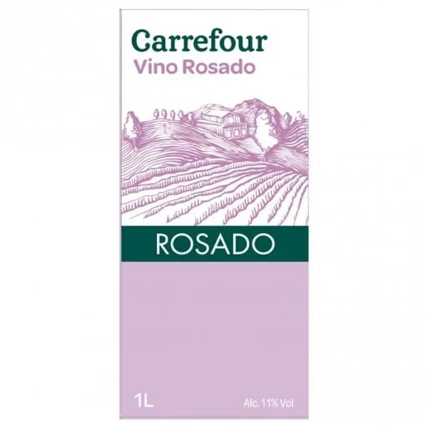 Vino rosado Carrefour Classic brik 1 l. - 1 l - Imagen del producto en Findit