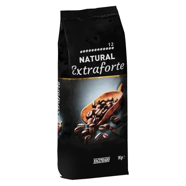 Café en grano extra fuerte Hacendado - 1 kg - Imagen del producto en Findit