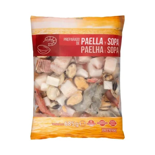 Preparado de paella y sopa Hacendado ultracongelado - 0.68 kg - Imagen del producto en Findit