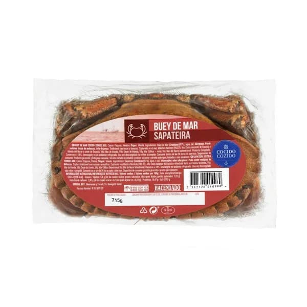 Buey de mar cocido Hacendado congelado - 0.72 kg - Imagen del producto en Findit